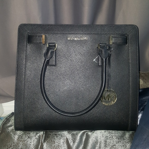 Michael Kors Tote Bag Dillon Satchel Black Large - Picture 2 of 5